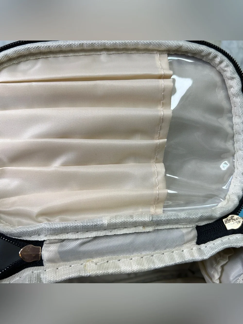 Small Makeup Bag with a Zipper Closure and Top Handle 8”x5”x4-1/2”